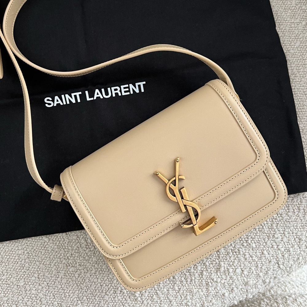 SAINT LAURENT Solferino Small Bag in Tan — LIKE NEW!